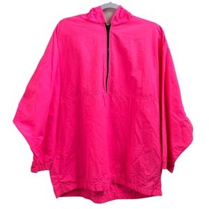 Vintage Neon Pink Honors Pullover Windbreaker Women's Size Large